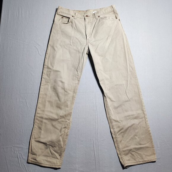 Vintage Levi's 634 white tab jeans men's size 33X32 cream colour, straight relax - Picture 1 of 12